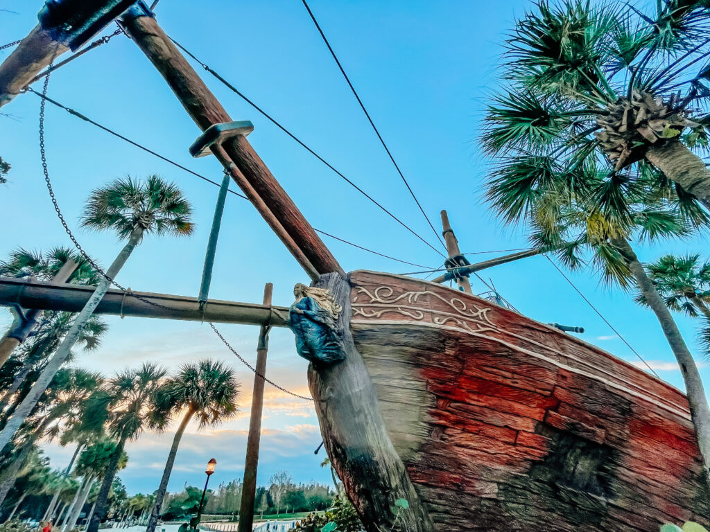 Pirate Ship at disney beach club