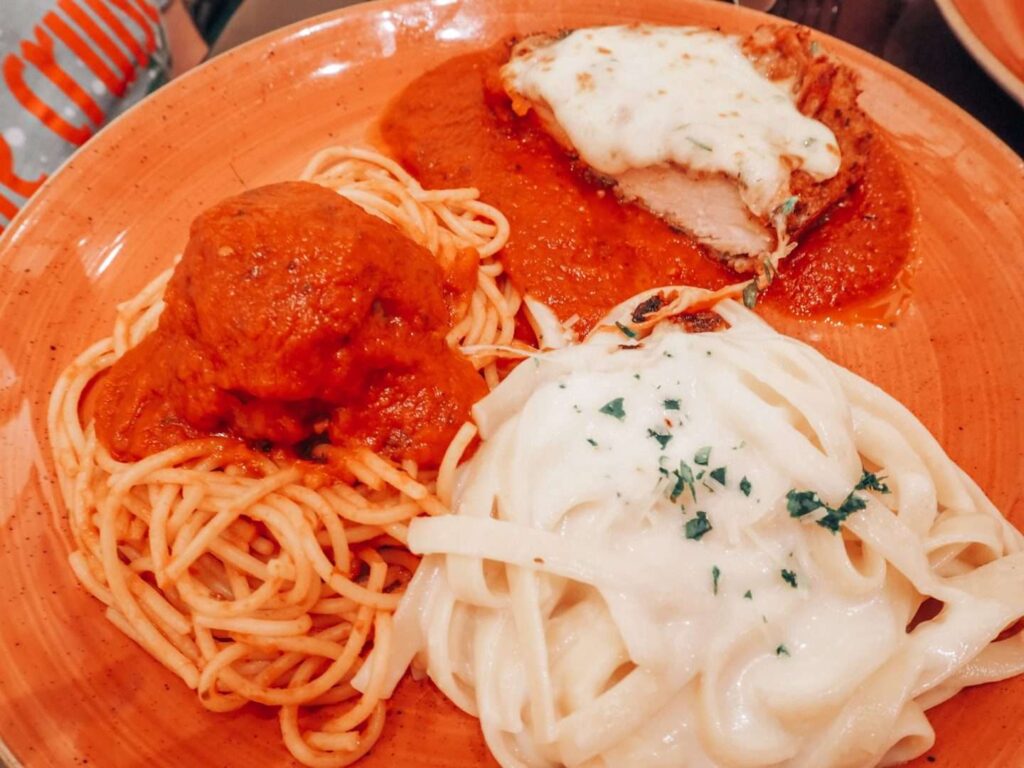 Pasta Trio at Tonys Restaurant Disney World