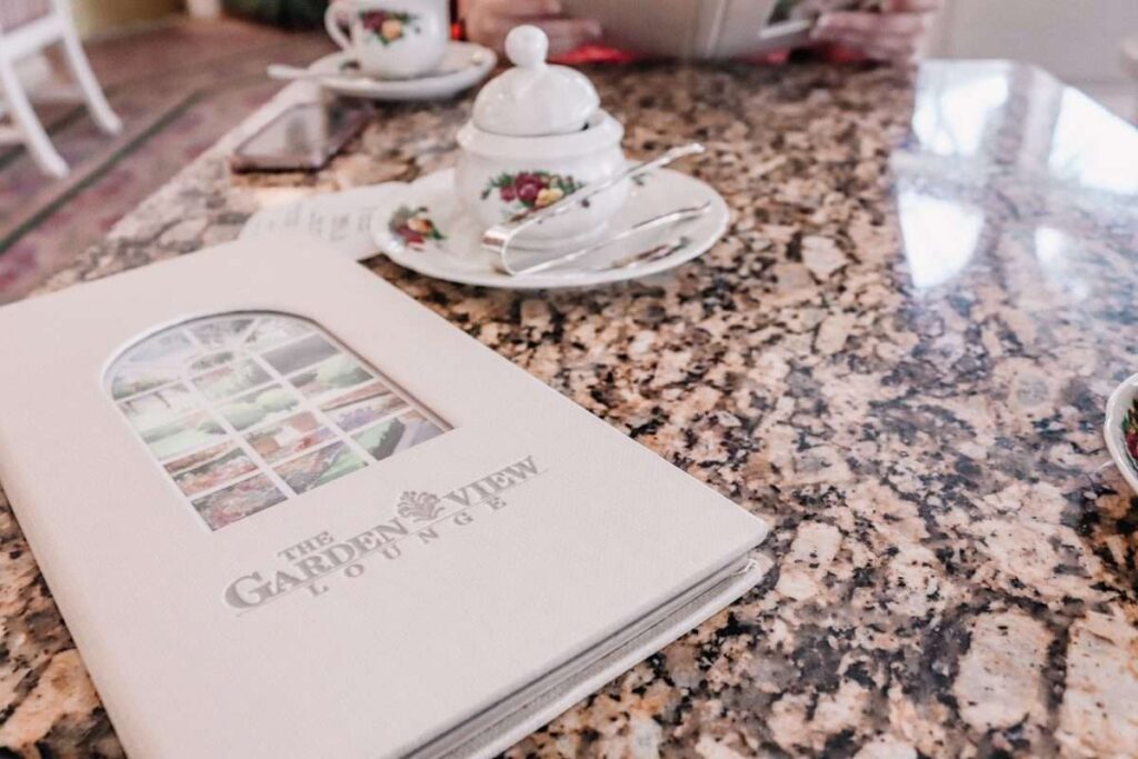 Disney Tea Room Menu at Grand Floridian