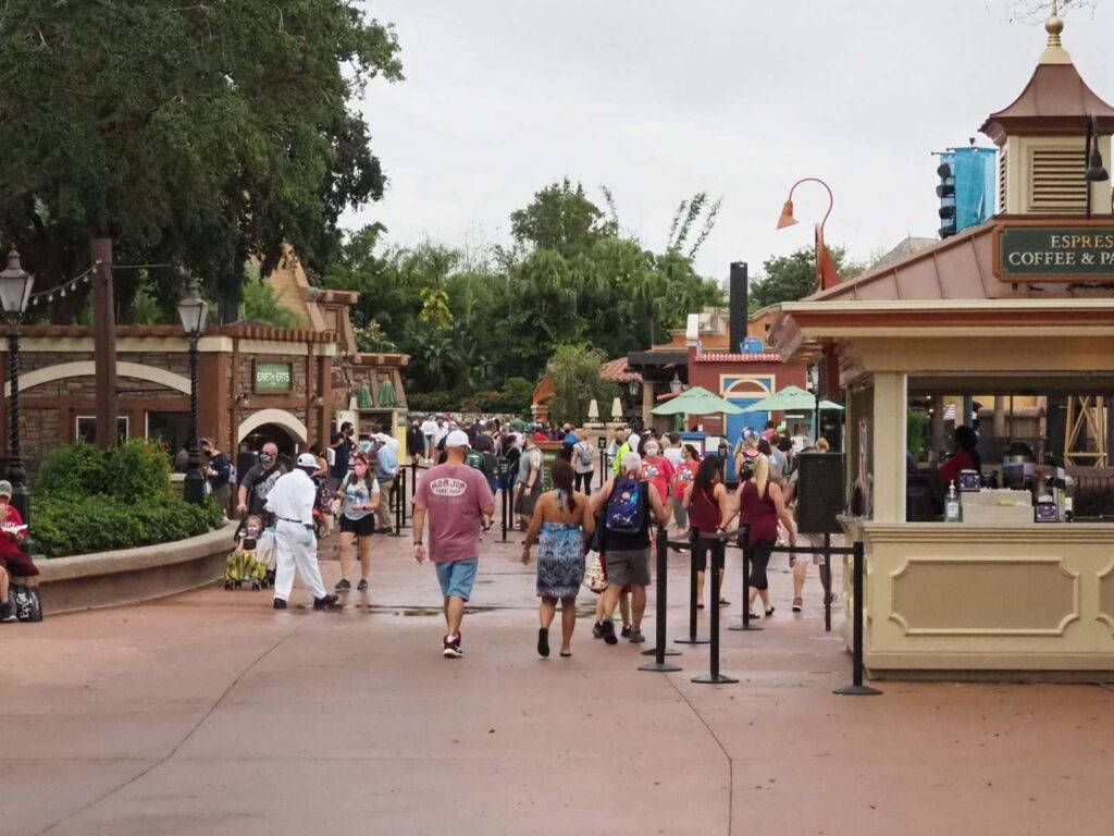 Crowds at Epcot Park