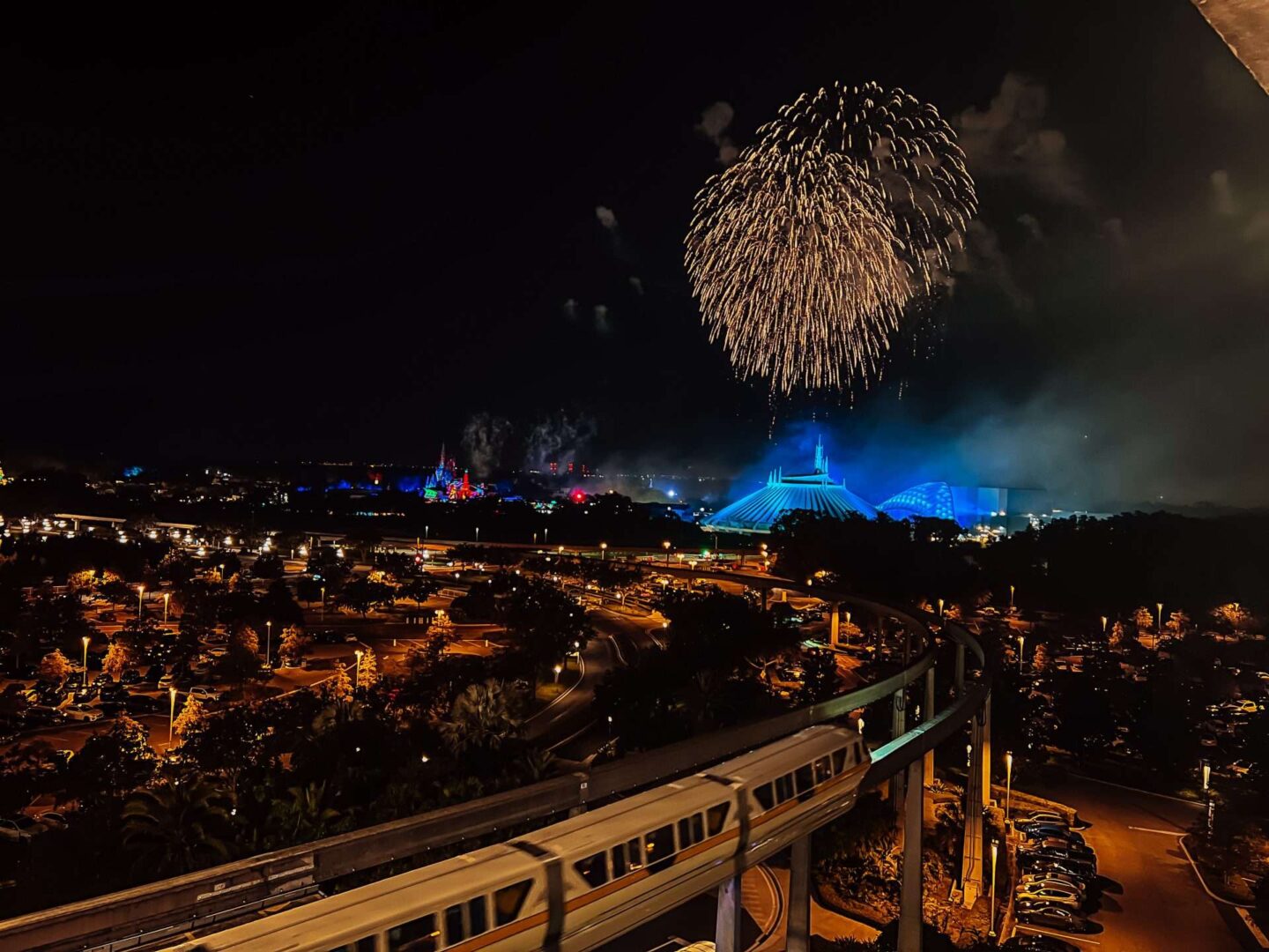 Fireworks at Disney World from the Contemporary