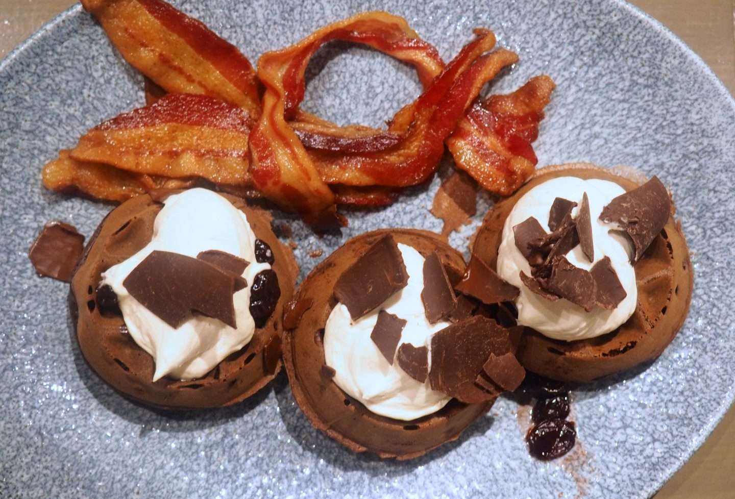 chocolate waffles at ale and compass disney