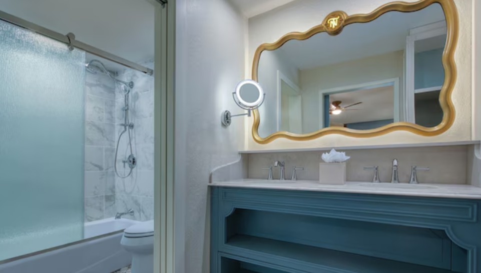 Bathroom at Princess Rooms at Port Orleans Riverside