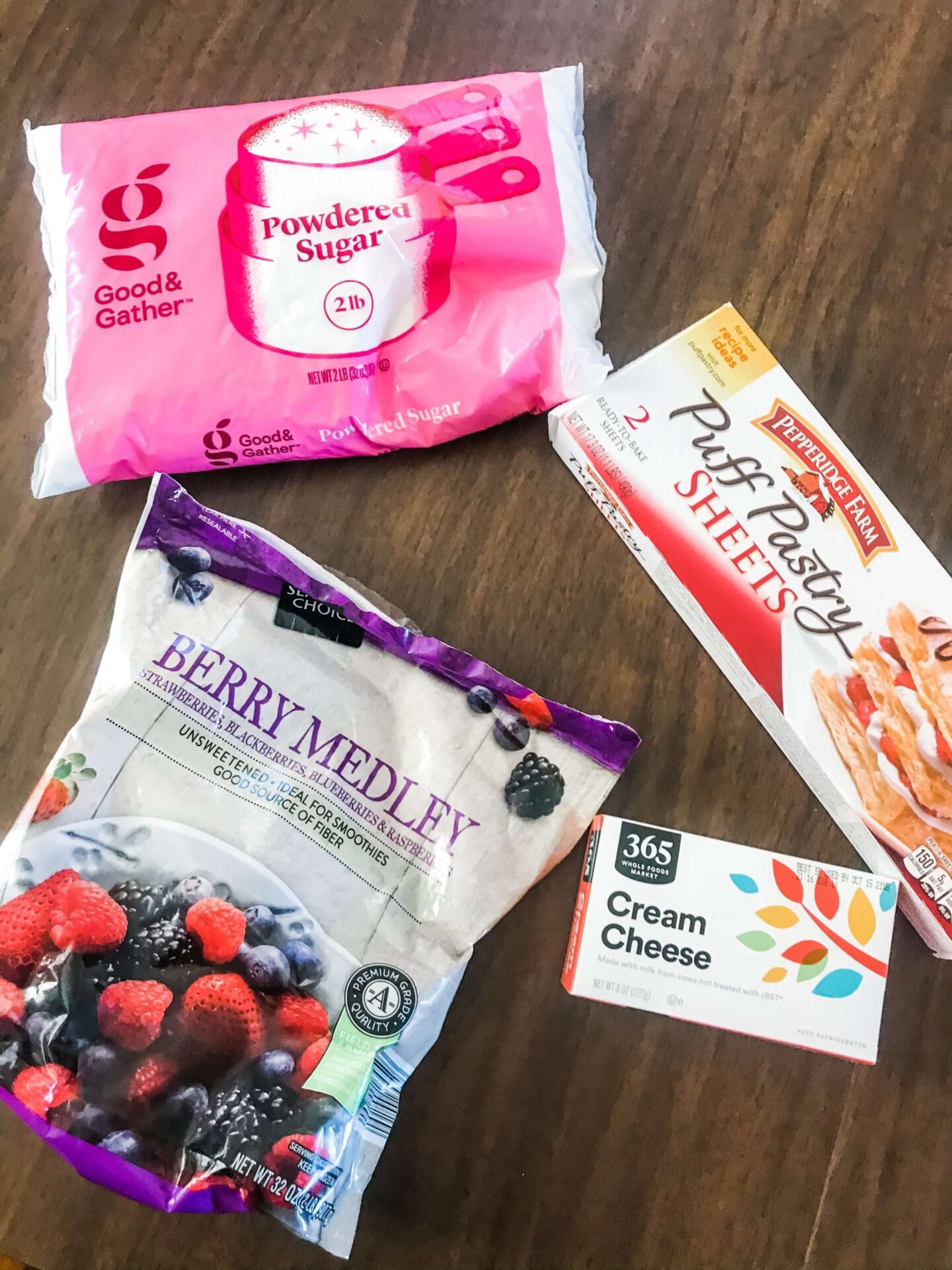 Ingredients for Disney Recipes Berry Streusel