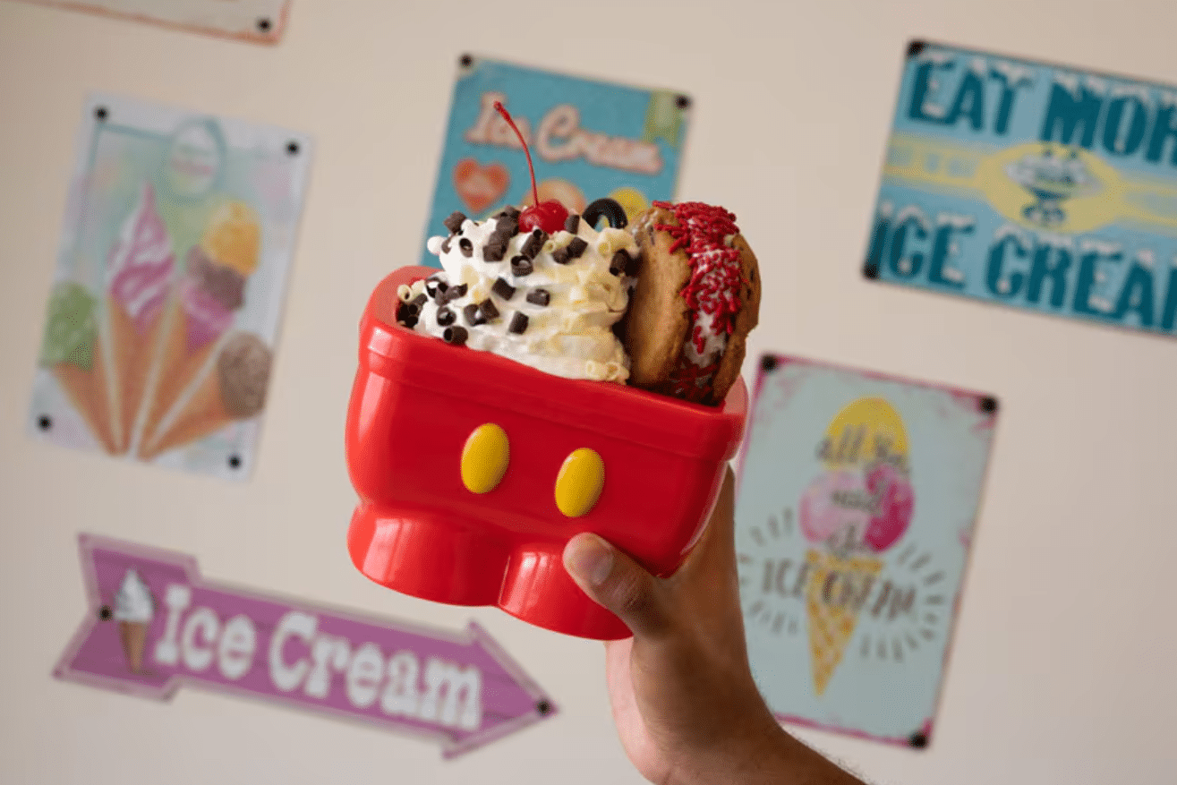 Mickey sundae at beaches and cream disney snacks