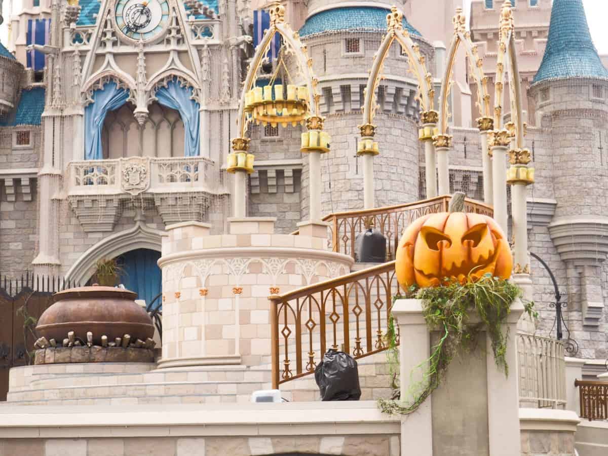 Halloween Pumpkin at Disney World Castle 