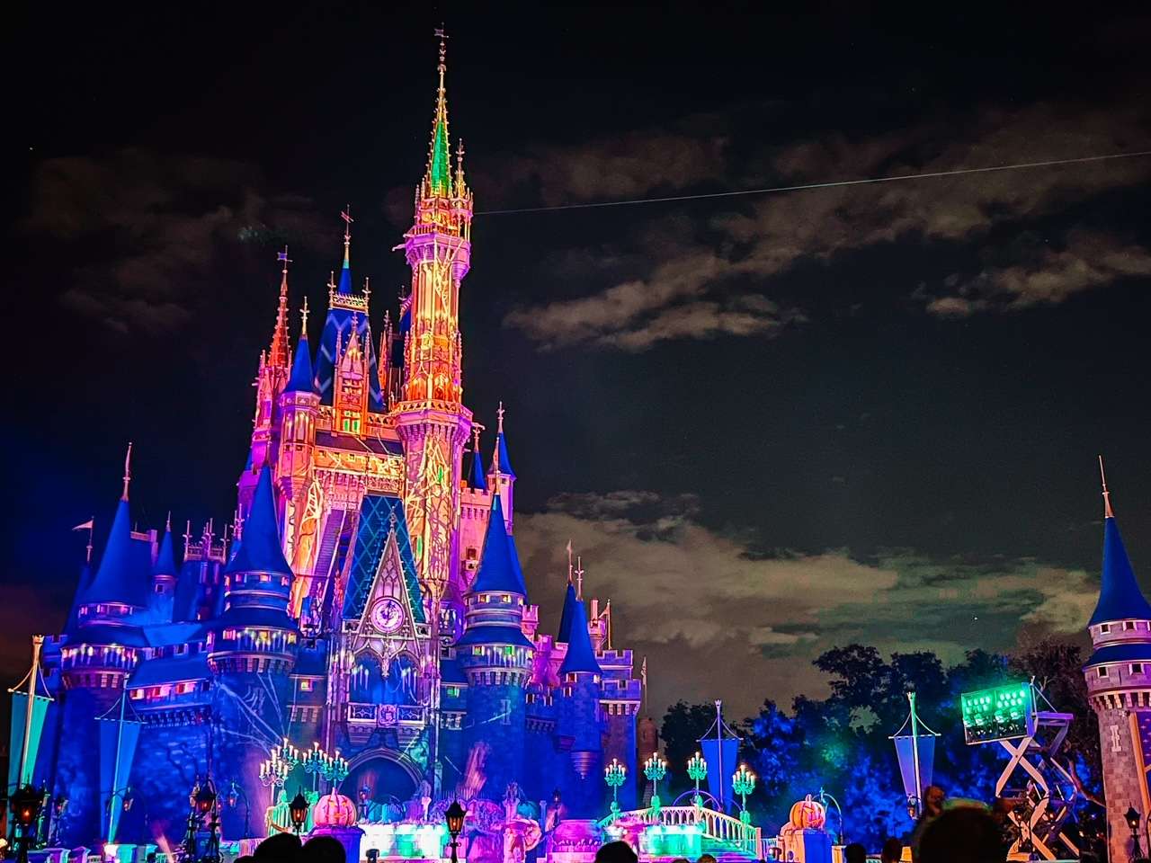 Disney Halloween Castle Magic Kingdom