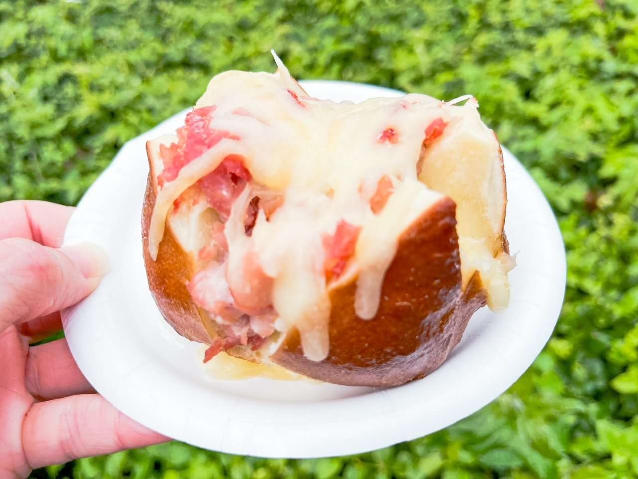 Food and wine Festival Cheesy Bread with Bacon  Epcot
