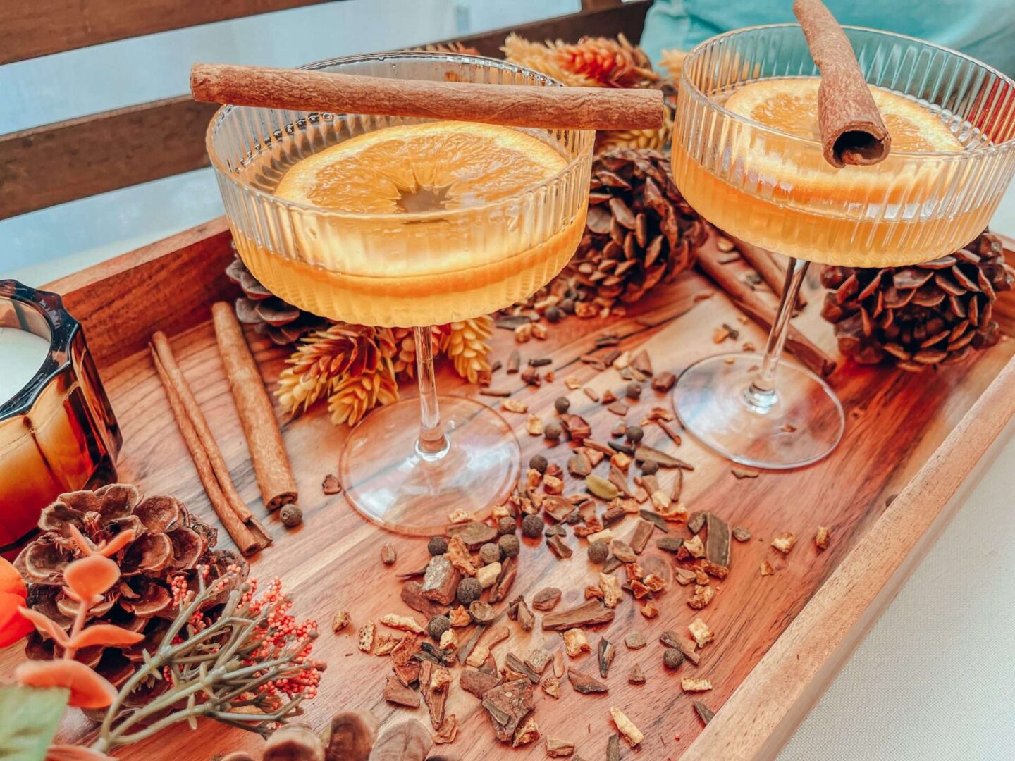 Thanksgiving Drinks Oranges and Gingerbeer