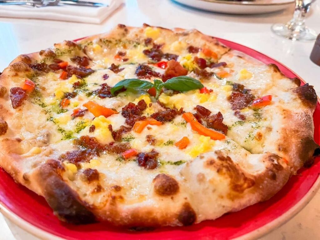 Breakfast Pizza at Trattoria al Forno