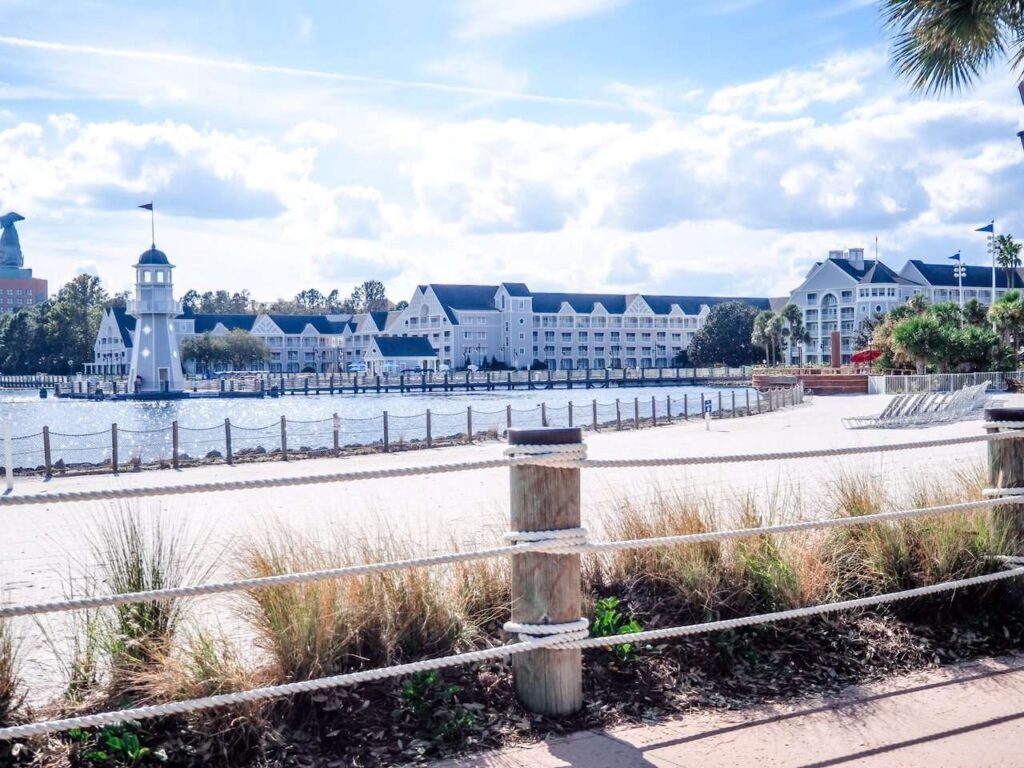 Disney Yacht Club on the disney Boardwalk