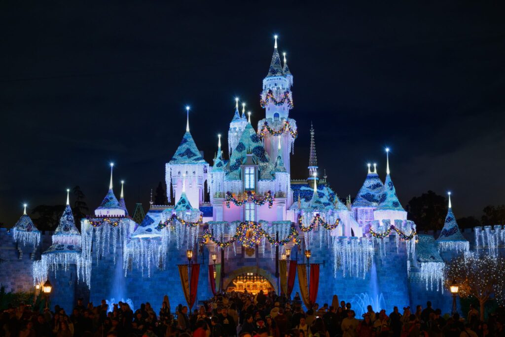 disneyland christmas castle