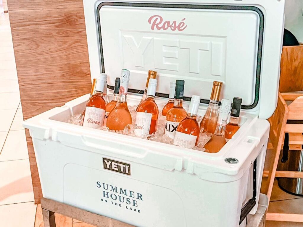 wine at summer house