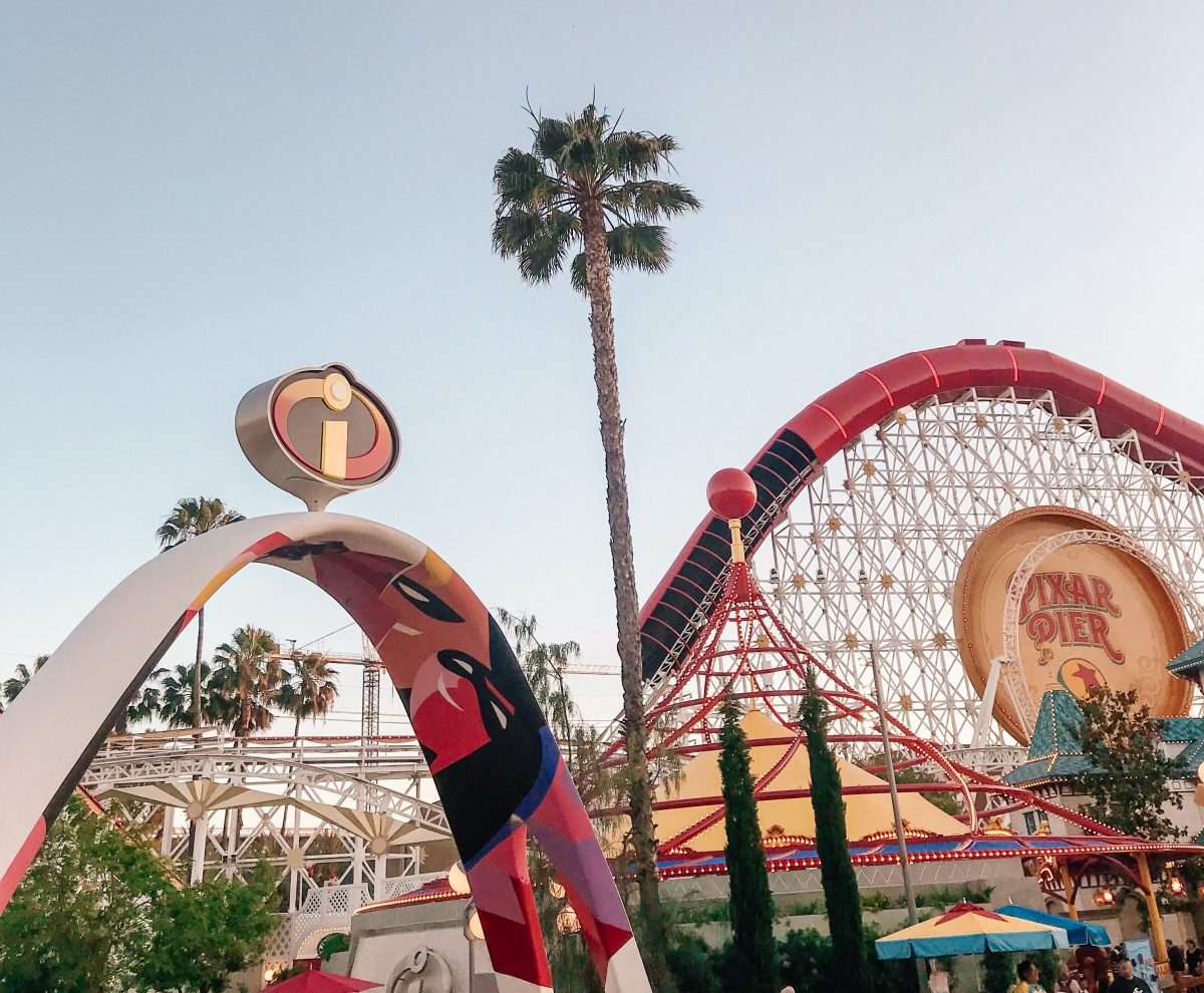 Pixar Pier at Disneyland Rollercoaster Incredibles