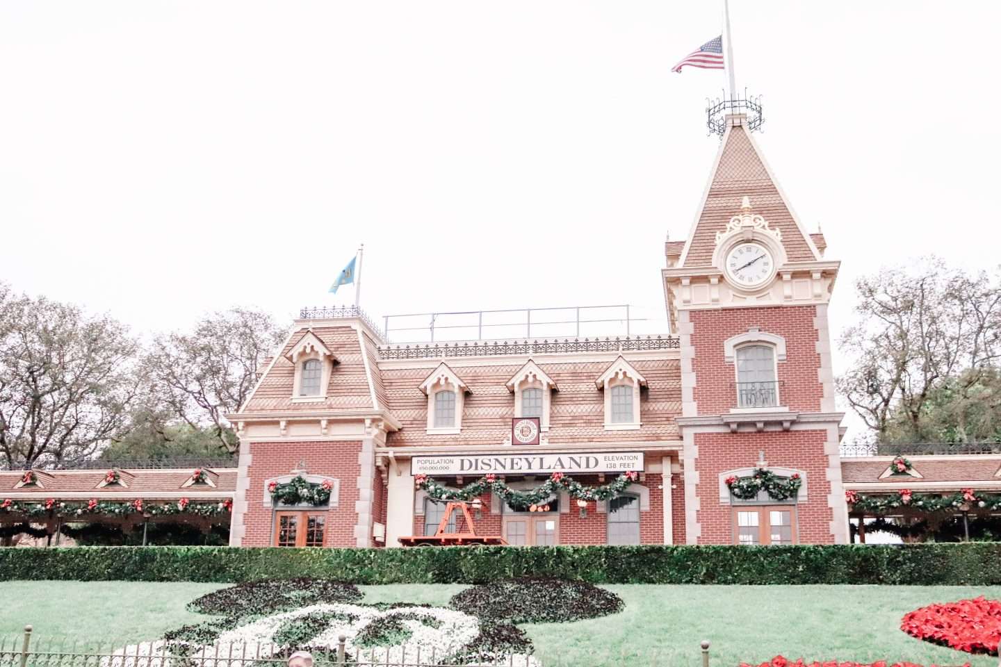 Disneyland at Christmas Time Train Station