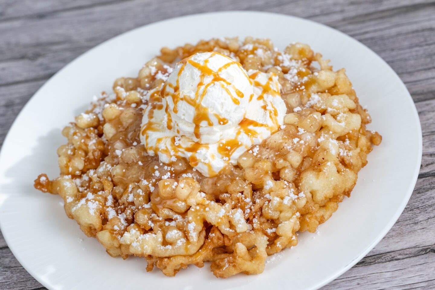 Caramel-Apple Pie Funnel Cake Disney Snacks July 4