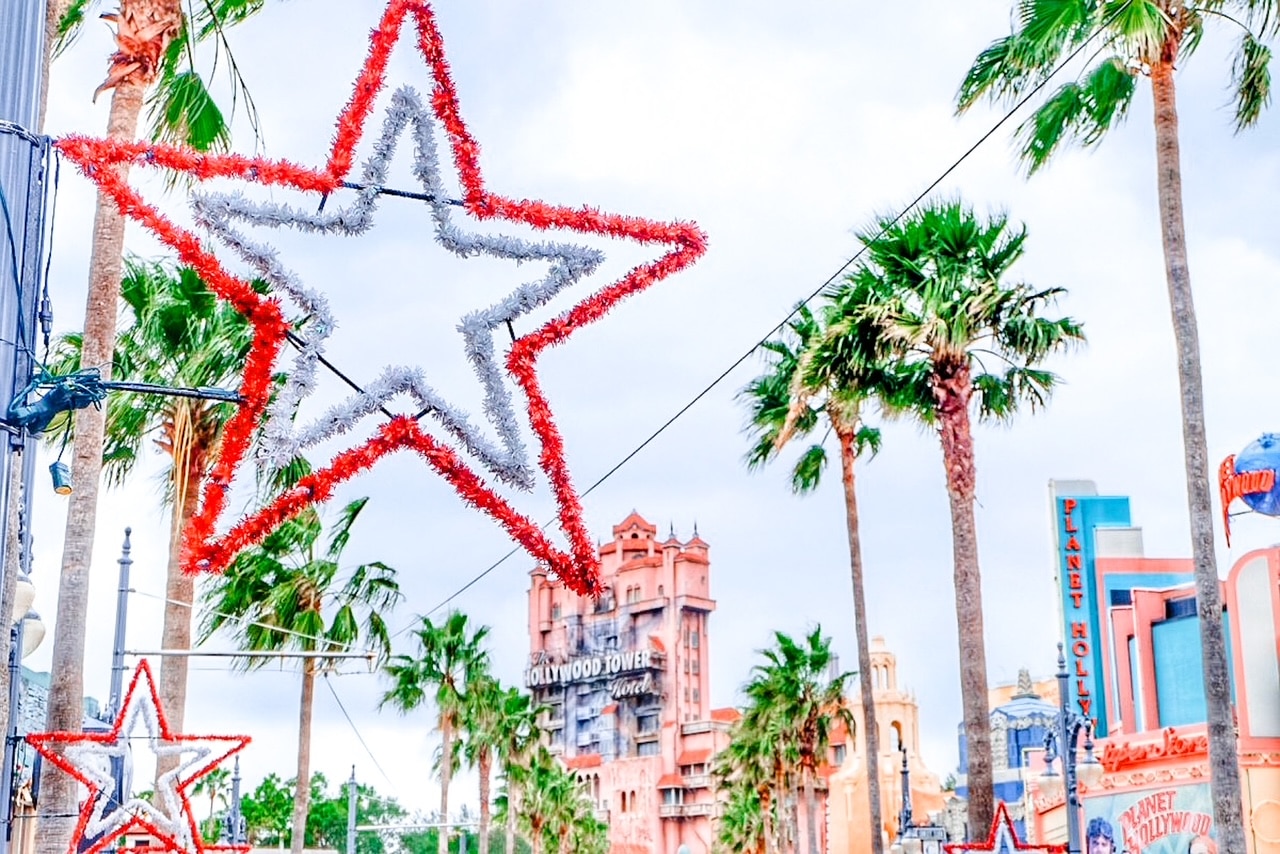 Hollywood Studios at Christmas Time Tower of Terror