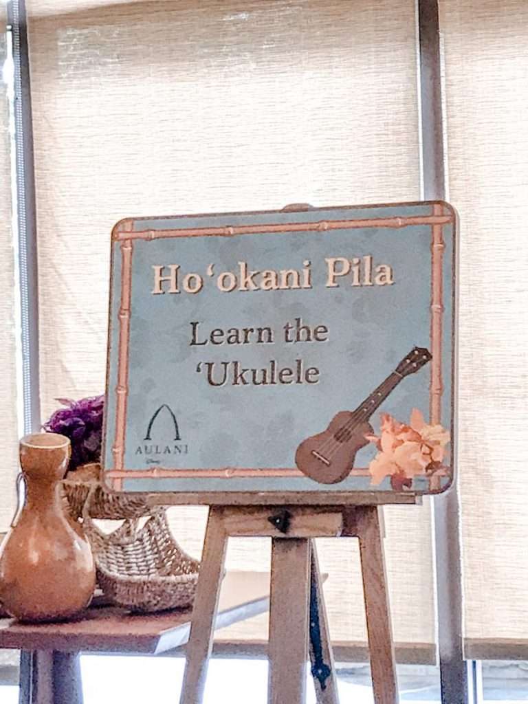 Ukulele Lessons at Disney Aulani Resort
