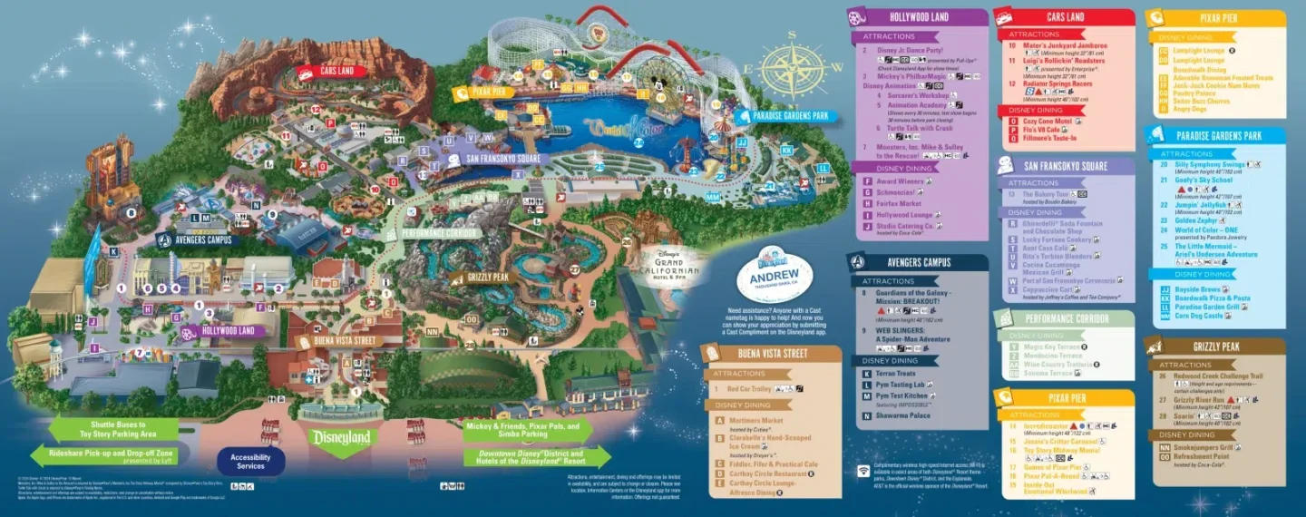 Disney California Adventure Park Map