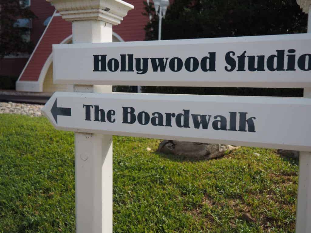 Hollywood Studios to Boardwalk Sign