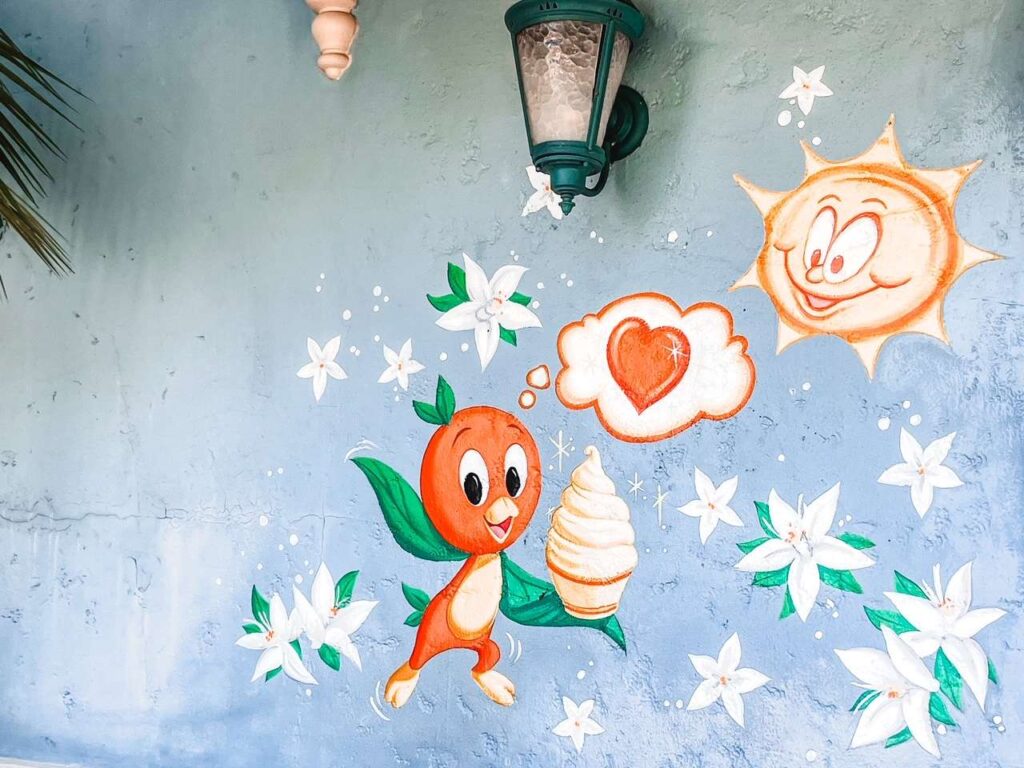 Orange Bird Mural at Magic Kingdom Disney World Happiness