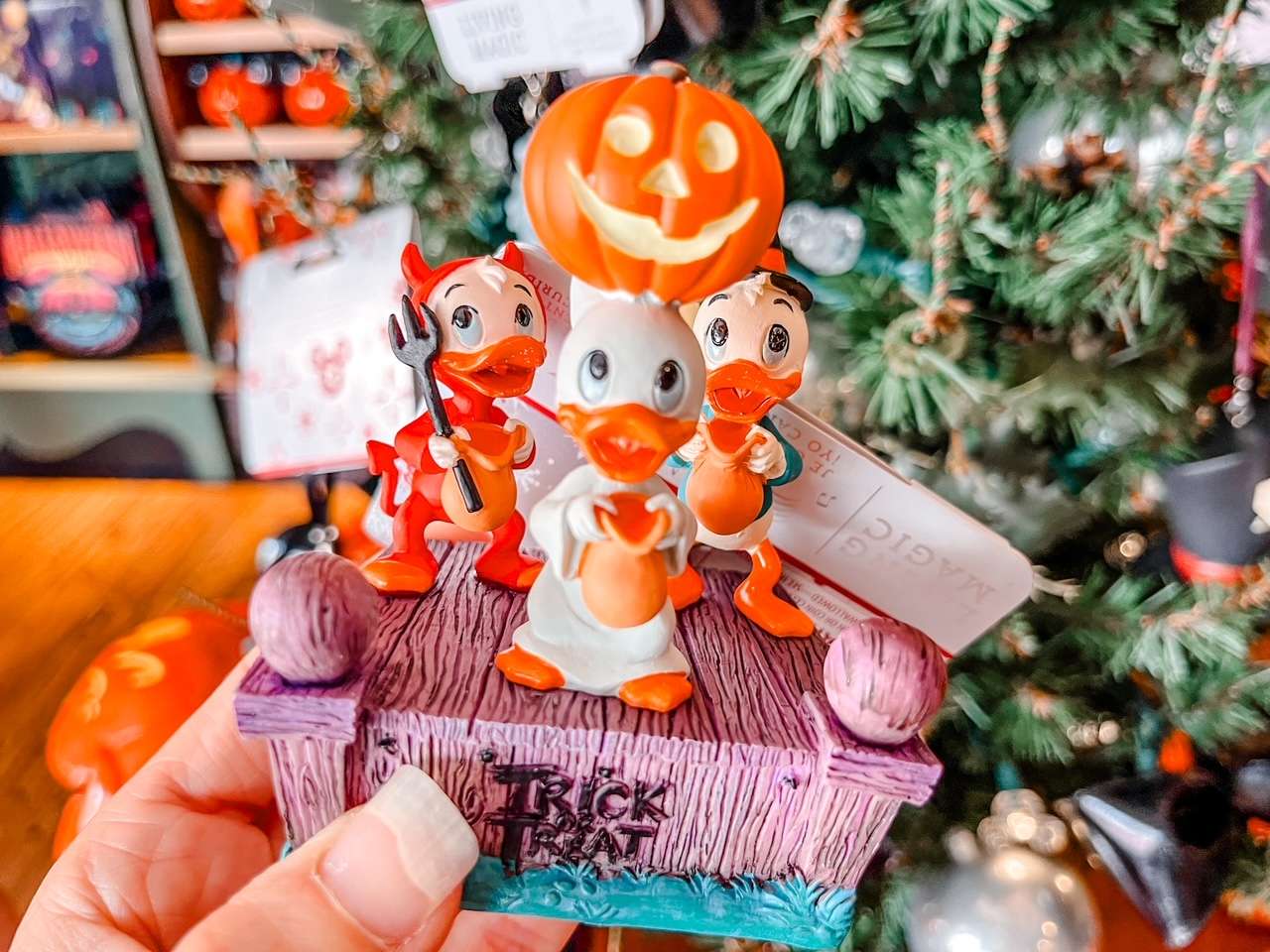 Trick or Treat Ornament with Nephews Halloween Decor