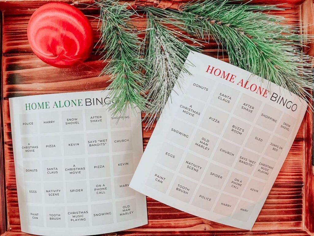 Home Alone Movie Bingo