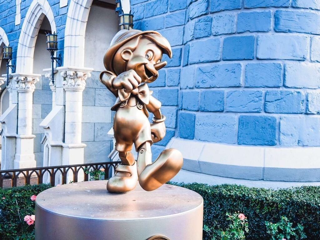 Pinocchio Statue at Magic Kingdom