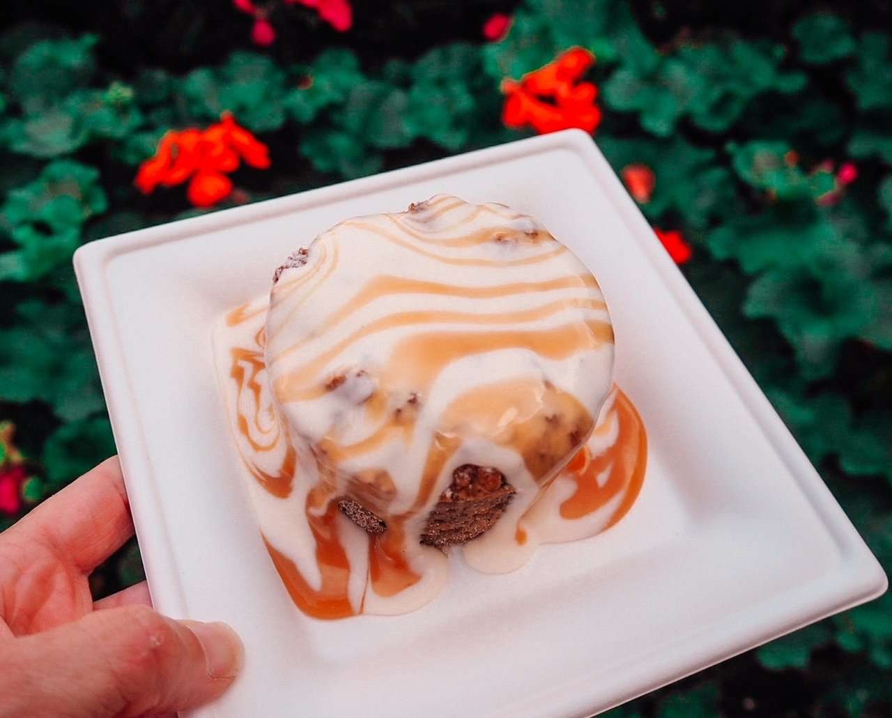 Pretzel Bread Pudding at Germany Epcot Snacks
