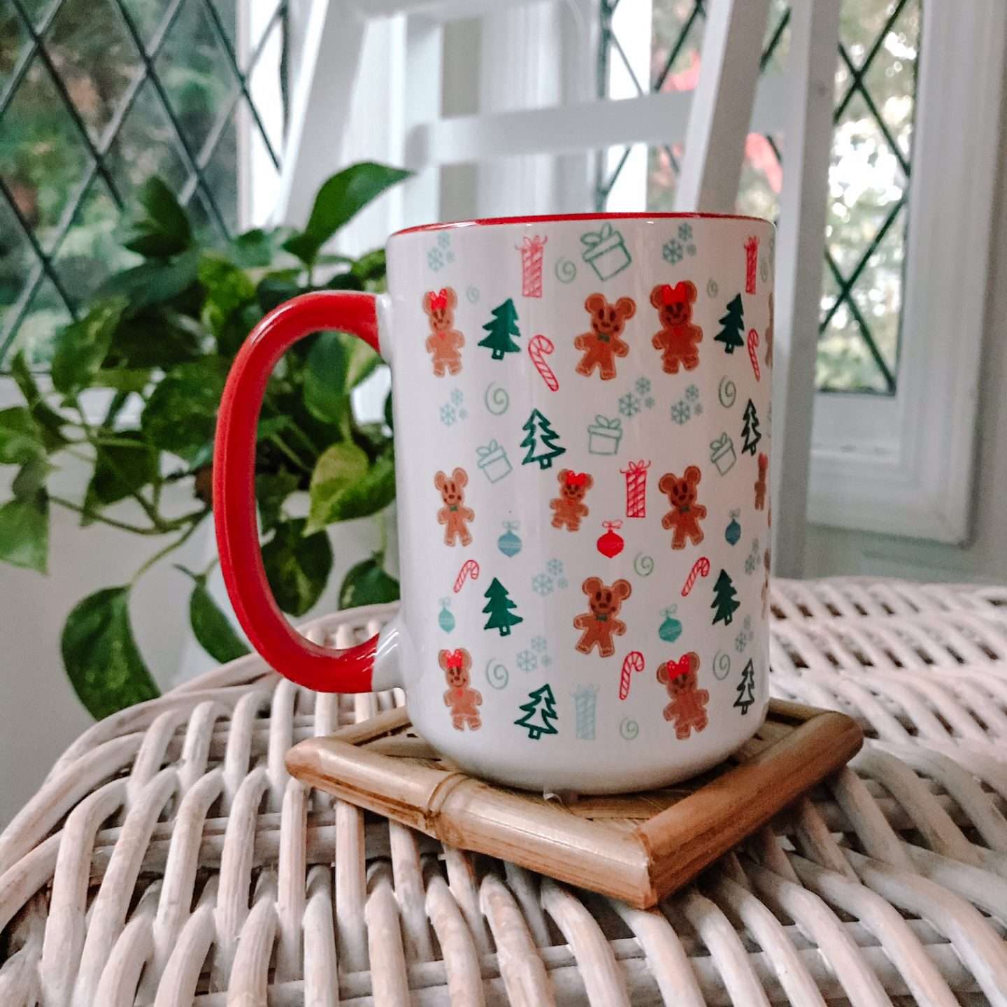 Christmas Mug Gingerbread Mickey and Minnie