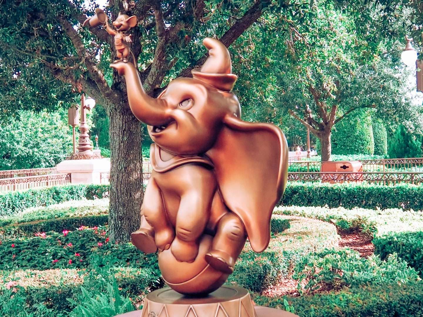 Dumbo and Timothy Statue at Magic Kingdom
