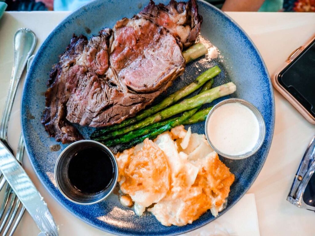 Crystal Palace Dinner Steak and Potatoes