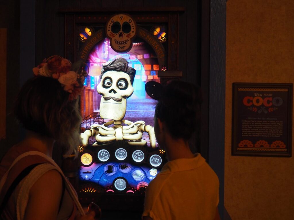 Coco Mirror de Muertos Game at EPCOT Mexico