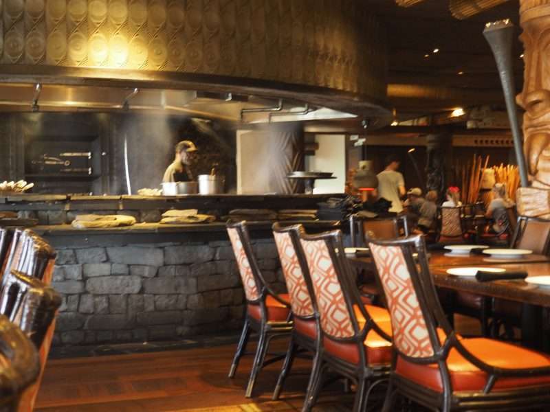 ohana restaurant open kitchen and seating