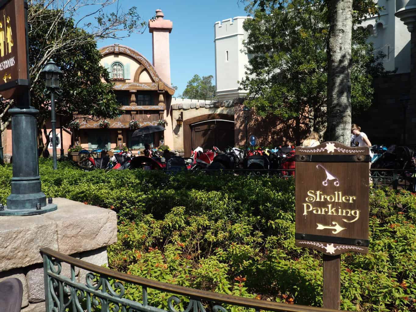 Stroller Parking at Magic Kingdom Locations and Fees