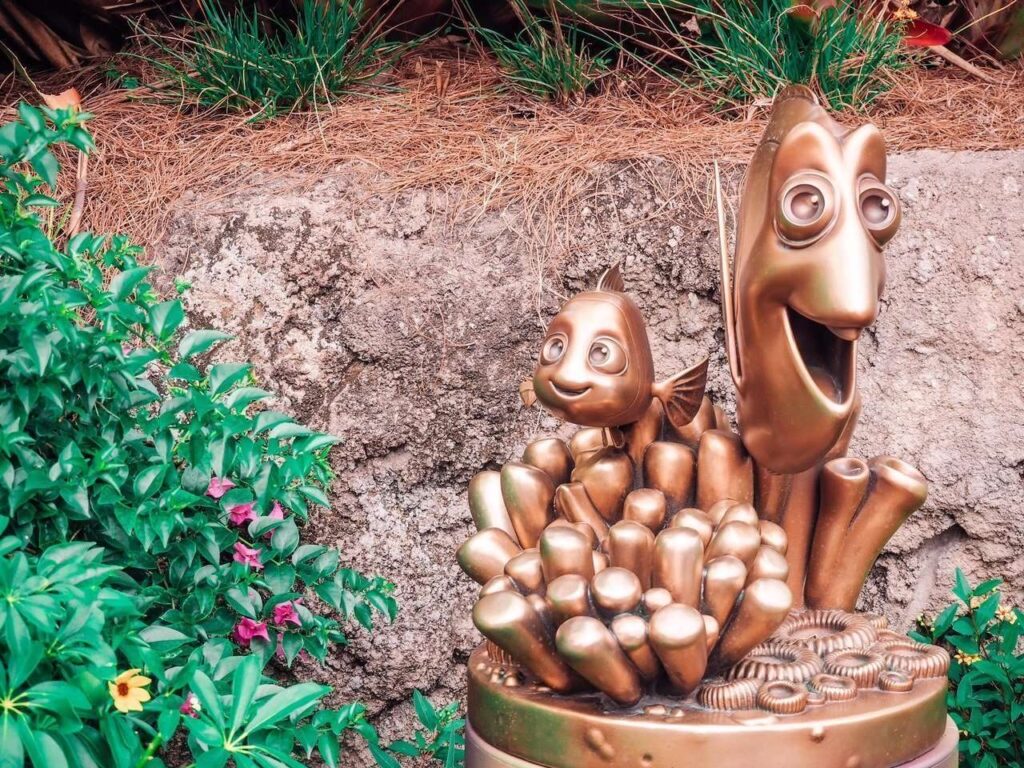 Dory and Nemo Statue at Animal Kingdom