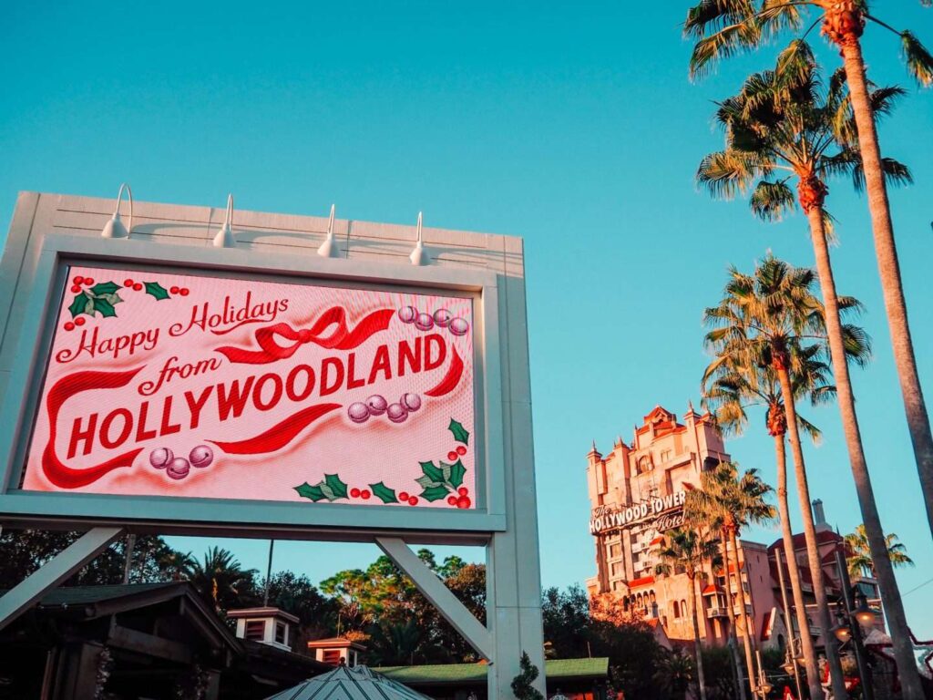 Hollywood Studios Christmas Decorations at Disney World