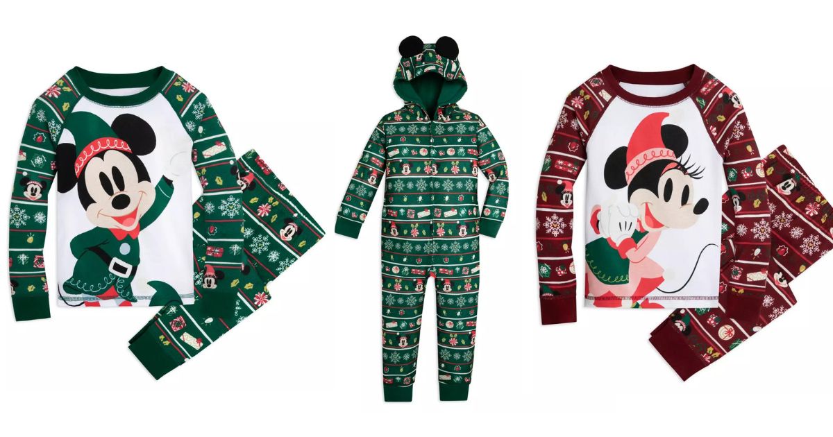 Mickey and Minnie Hanna Andersson Christmas Pajama Sets