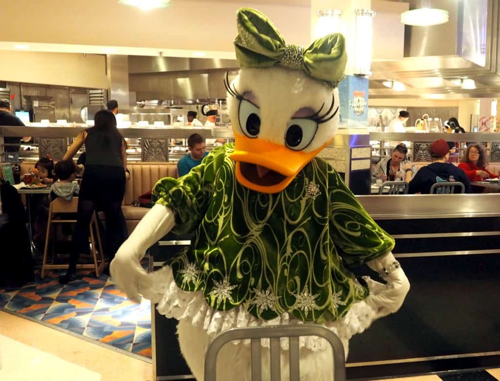 Daisy Duck at Hollywood and Vine Character Restaurant Hollywood Studios