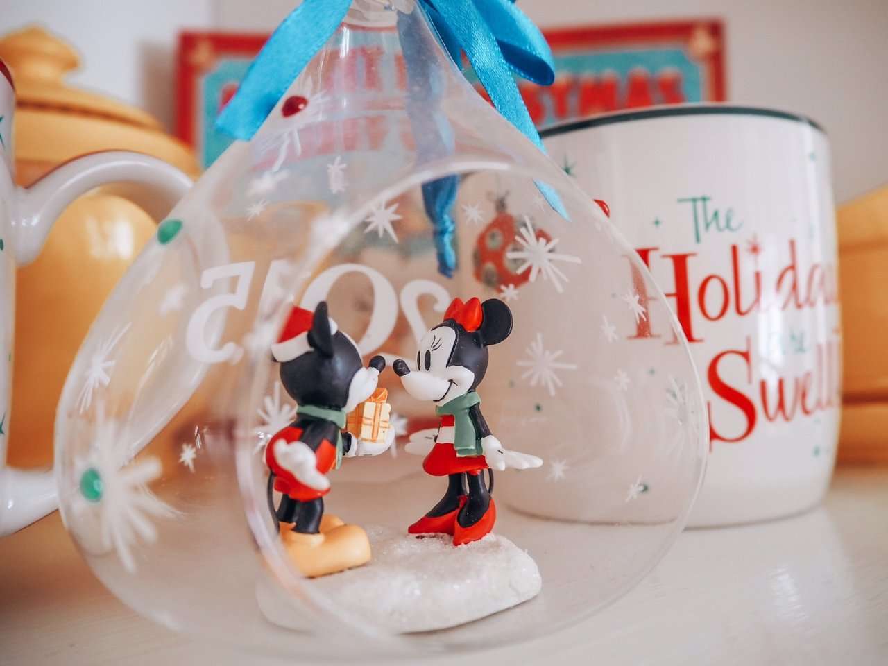 Disney Christmas Ornaments Mickey and Minnie