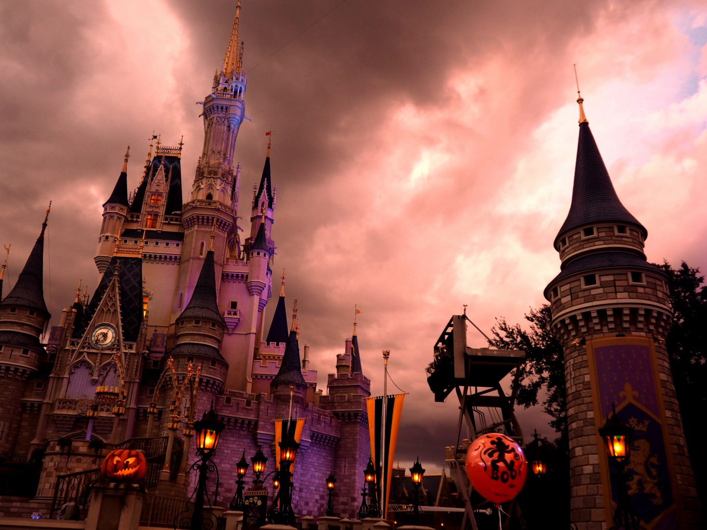 Magic Kingdom Castle at Halloween Disney world