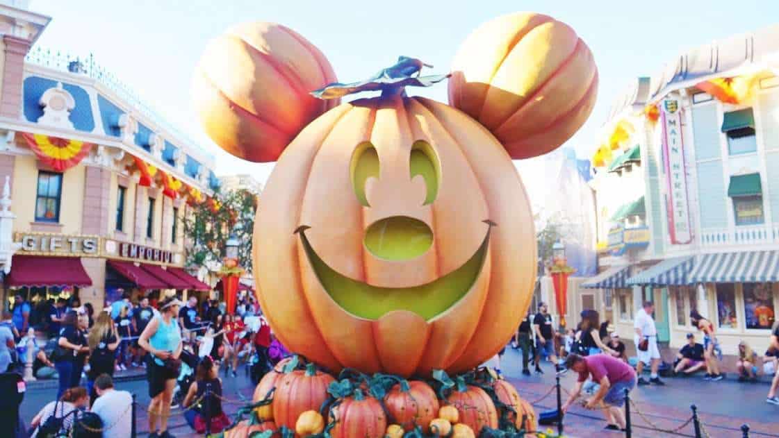 Mickey Pumpkin at Disneyland Fall Halloween time