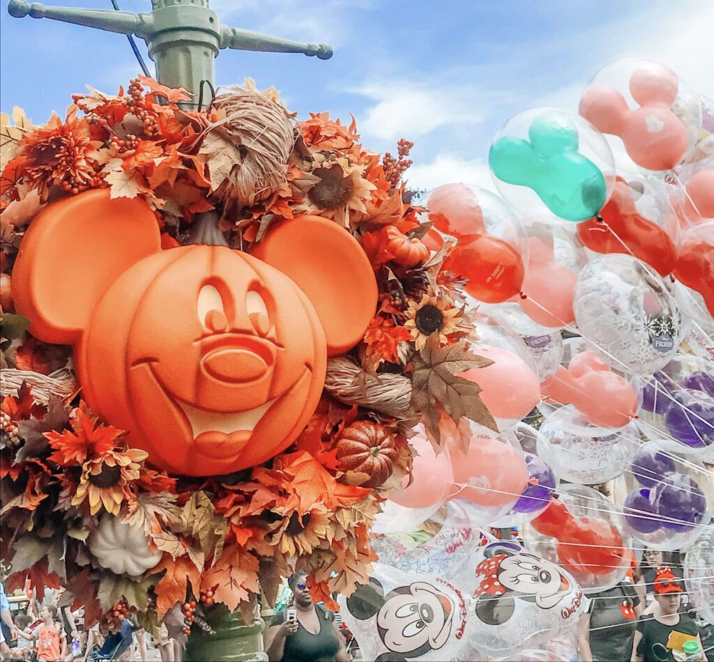 Halloween at Magic Kingdom Pumpkin Wreath