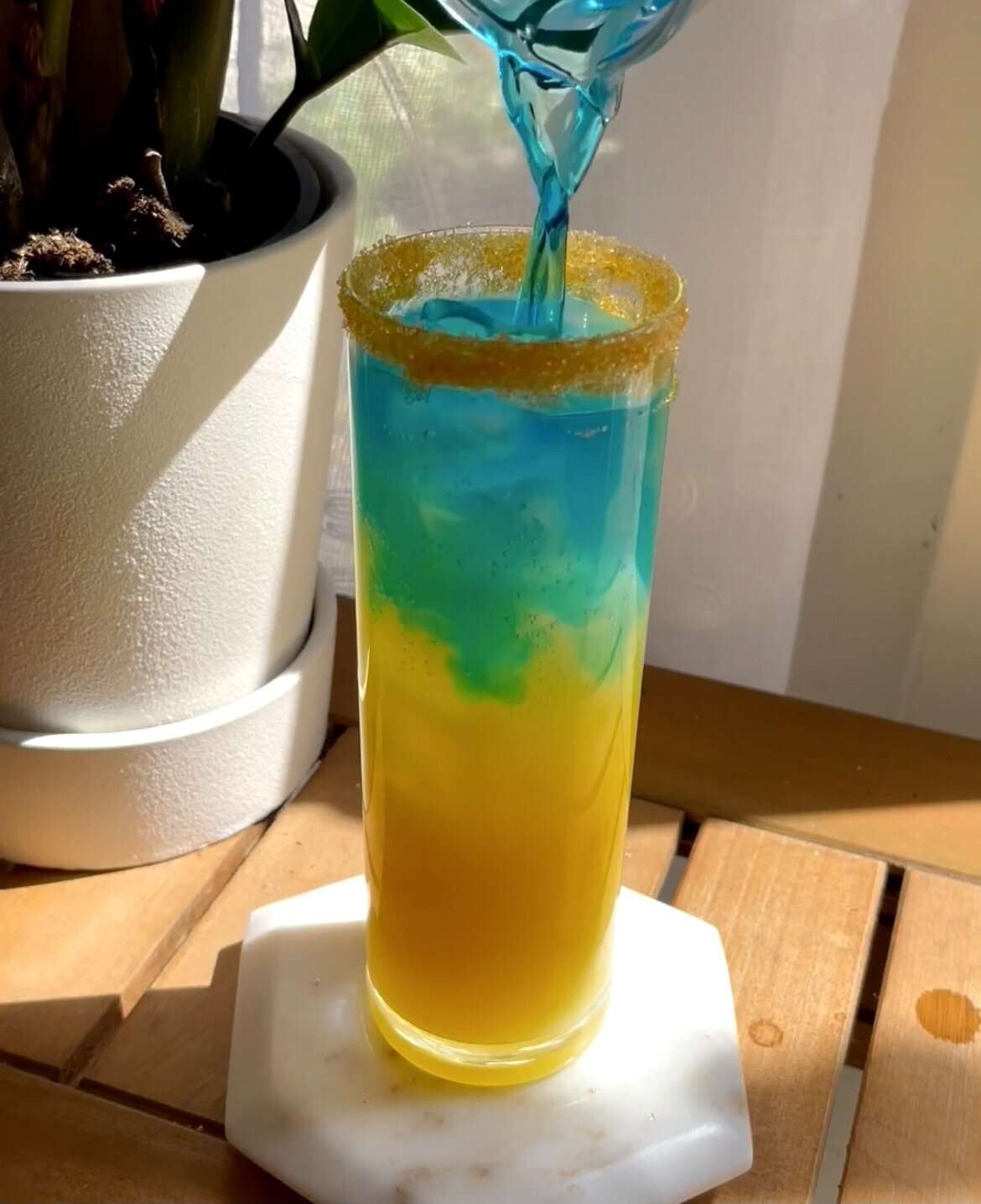 Loki Cocktails Marvel Mocktails Layered Drink Recipe