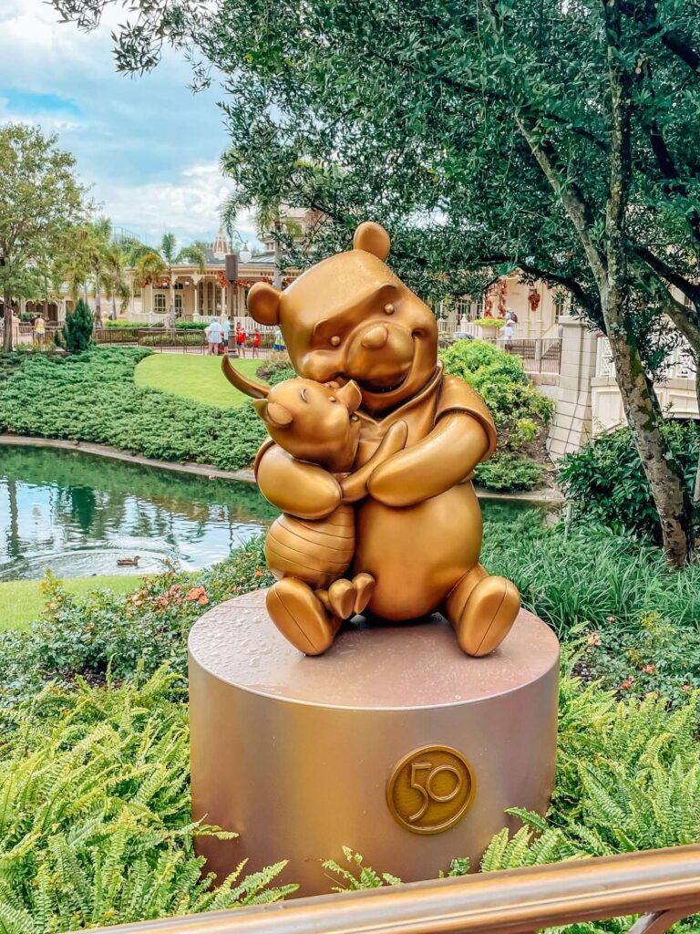 Pooh and Piglet Statue at Magic Kingdom