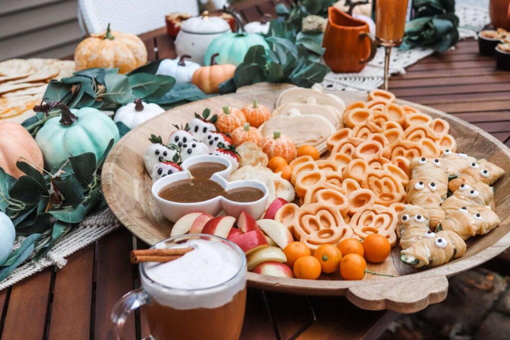 Mickey Waffles and Drinks for Fall