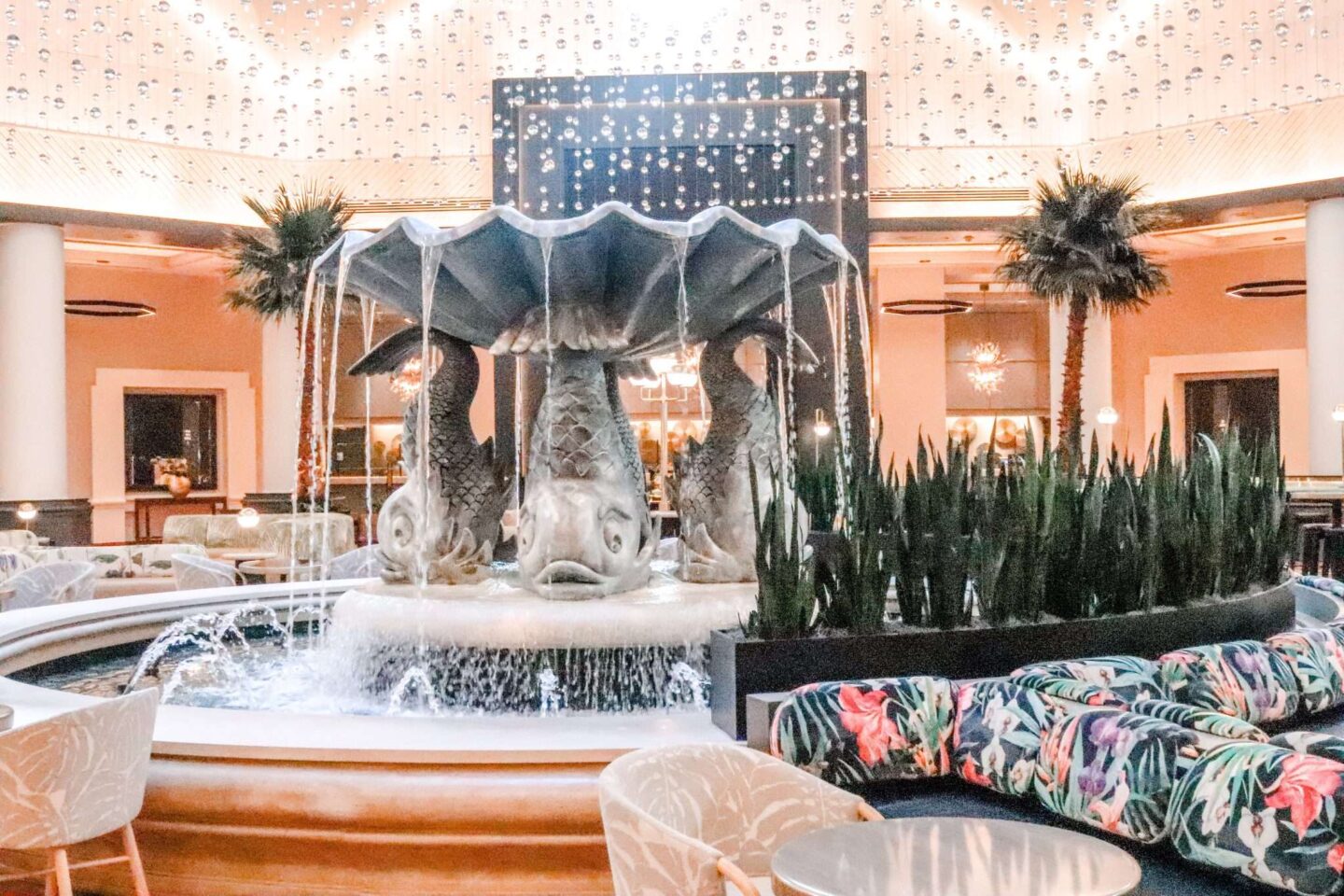 Dolphin Fountain at the Dolphin Hotel Disney Boardwalk