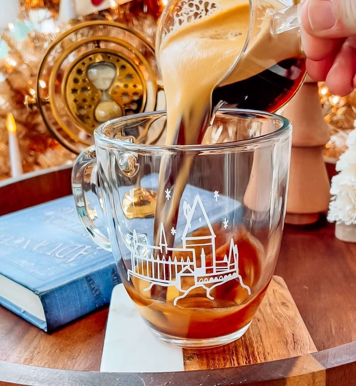 Espresso and milk to make a Butterbeer Latte