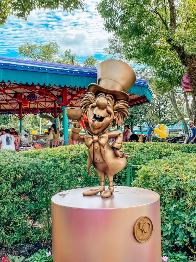 Mad Hatter Statue at Magic Kingdom
