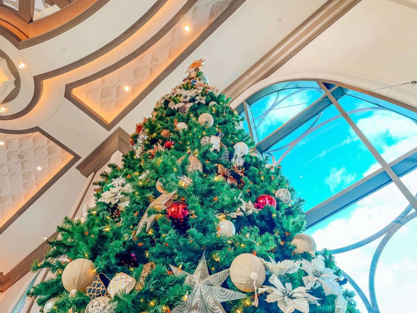 Christmas tree at Coronado Springs Resort Disney